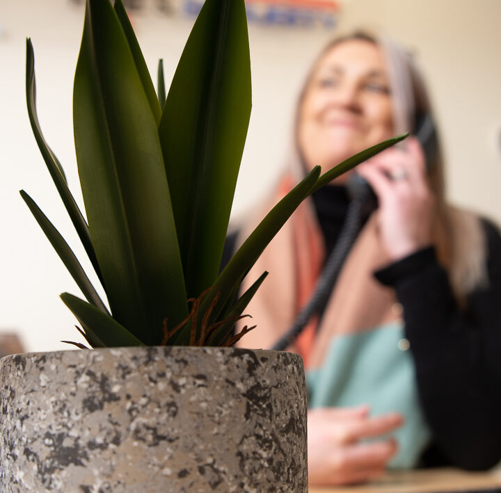 Team member speaking on the phone